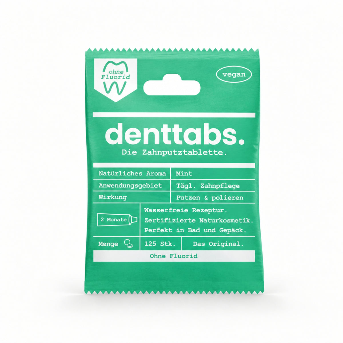 Denttabs Mint ohne Fluorid Halbjahresvorrat