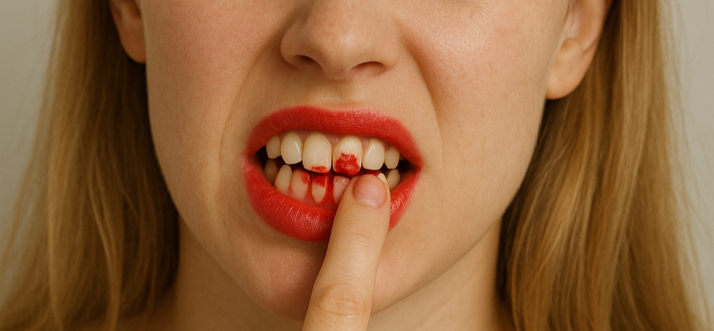 Lippenstift auf den Zähnen: Was das über unsere Zähne aussagt