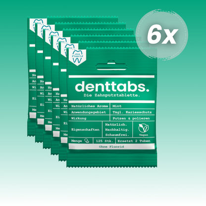 Denttabs Mint ohne Fluorid Jahresvorrat